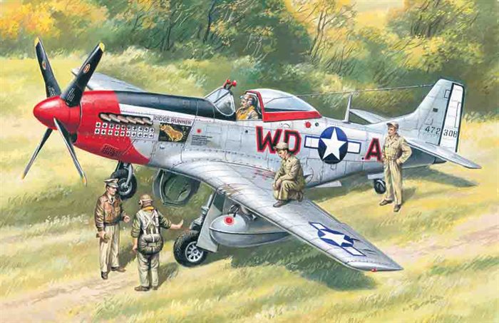 ICM 48153 P-51D med US Airforce piloter og ground personel 1/48