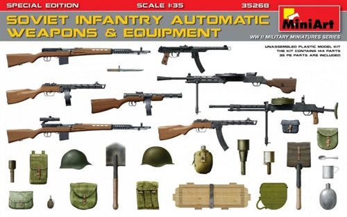 MiniArt 35268 SOVIET INFANTRY AUTOMATIC WEAPONS & EQUIPMENT. SPECIAL EDITION 1/35