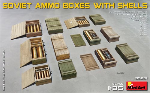 Mini Art 35261  Sovjetiske ammunitionsæsker med ammunition 1/35