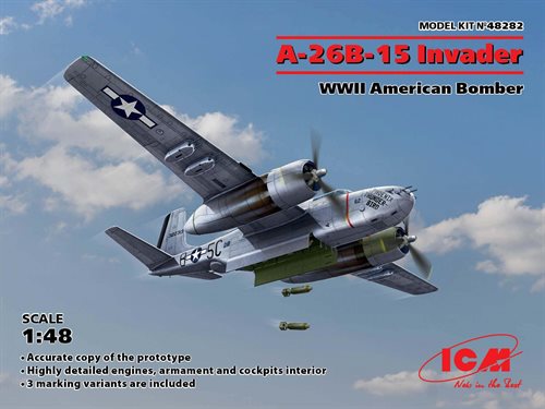 ICM 48282 A-26B-15 Invader WWII Amerikansk jagerbomber 1/48