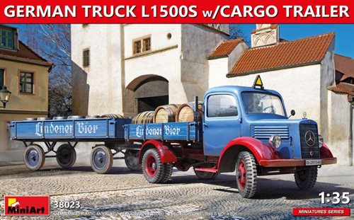 MiniArt 38023 GERMAN TRUCK L1500S w/CARGO TRAILER 1/35 