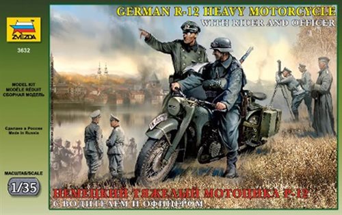 Zvezda 3632 German WWII single Motorcycle R12 1/35