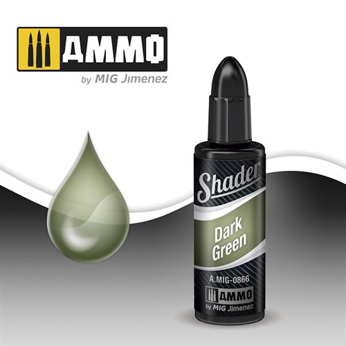 Ammo By MIG 0866 DARK GREEN SHADER, 10 ml