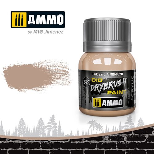 Ammo by MIG 0620 DRYBRUSH Dark Sand, 40 ml