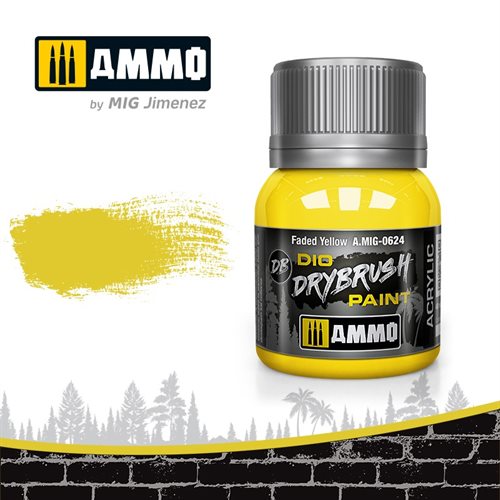 Ammo by MIG 0624 DRYBRUSH Faded Yellow, 40 ml