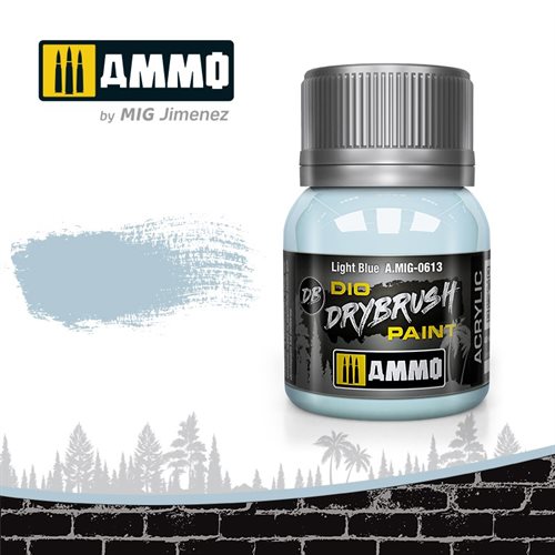 Ammo by MIG 0613 DRYBRUSH Light Blue, 40 ml