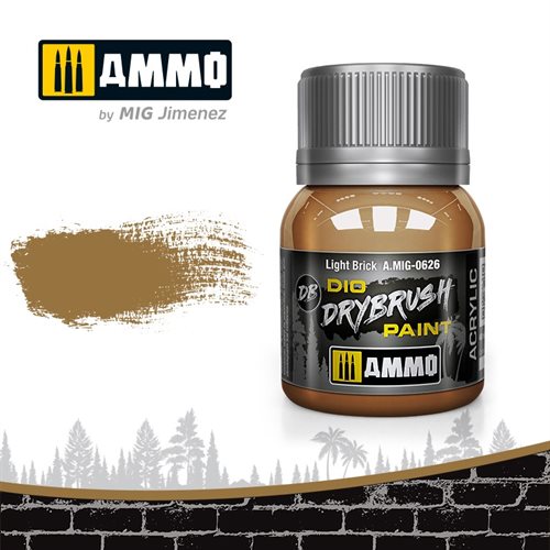 Ammo by MIG 0626 DRYBRUSH Light Brick 40 ml