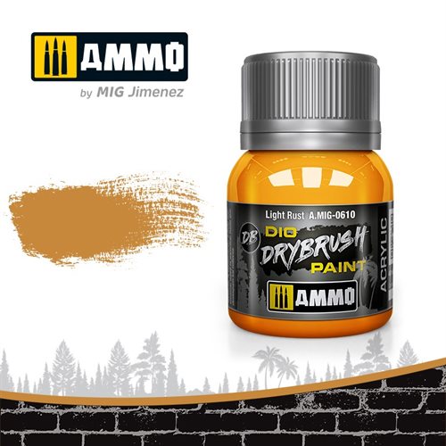Ammo by MIG 0611 DRYBRUSH Medium Rust, 40 ml