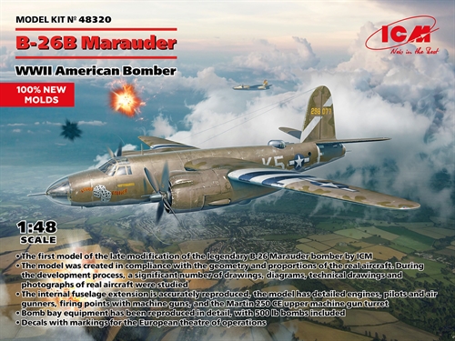 ICM 48320 B-26B Marauder WWII American Bomber 1/48