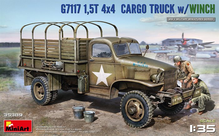 Mini Art 35389  G7117 1,5T 4×4 CARGO TRUCK med håndsving 1/35