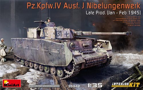 MiniArt 35342 Pz.Kpfw.IV Ausf. J Nibelungenwerk Late Prod. (Jan – Feb 1945) INTERIOR KIT 1/35