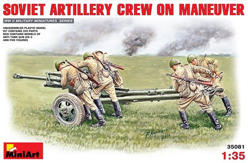 MiniArt 35081 Sovjetisk artillery mandskab på øvelse 1/35