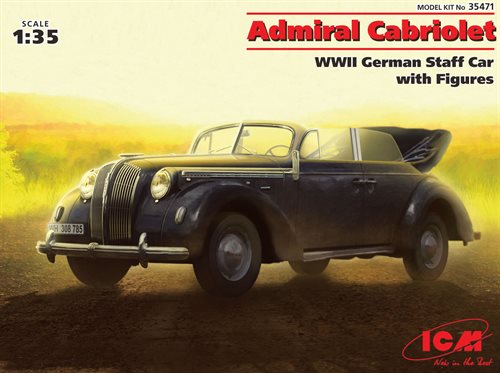 ICM 35471 Admiral Cabriolet WWII German Staff Car med figurer 1/35
