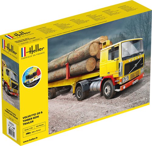 Heller 57704 STARTER KIT F12-20 & TIMBER SEMI TRAILER 1/32 