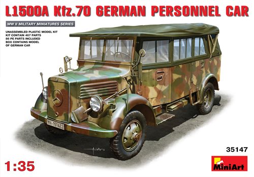 MiniArt 35147 L1500A (Kfz.70) GERMAN PERSONNEL CAR 1/35