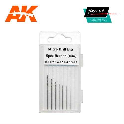 AK FA 520 Modellers Drills 0.2 – 0.8mm