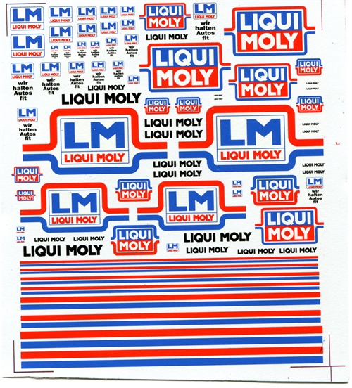 DMC Decals SP-035 Liqui Moly 1/24 - 1/32 - 1/43