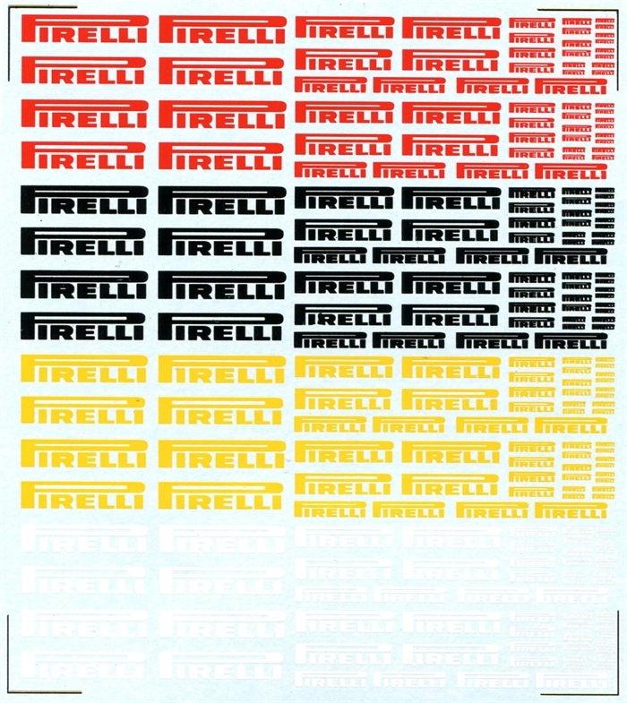 DMC Decals SP-037 Pirelli 1/24 - 1/32 - 1/43