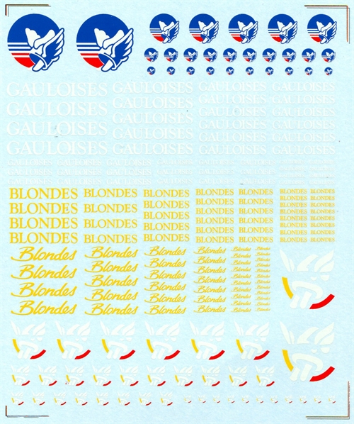 DMC Decals SP-039 Gauloises 1/24 - 1/32 - 1/43