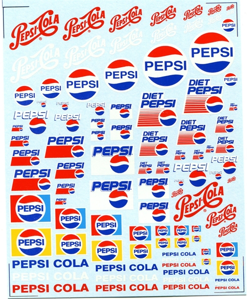 DMC Decals SP-050 Pepsi Cola 1/24 - 1/32 - 1/43