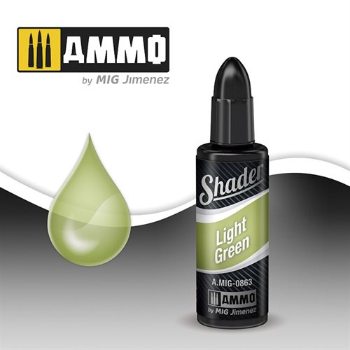 Ammo By MIG 0863 LIGHT GREEN SHADER, 10 ml