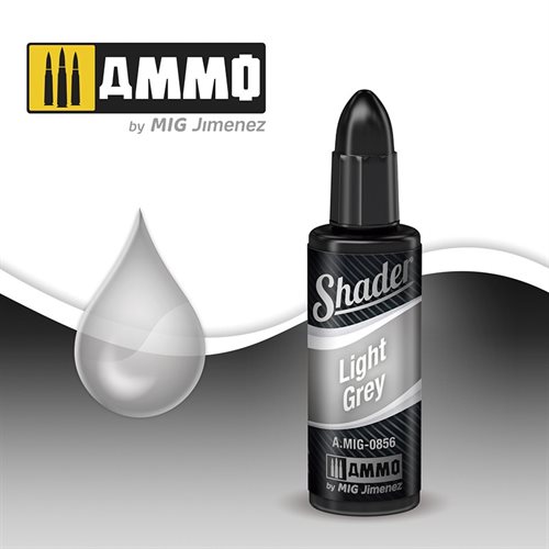 Ammo By MIG 0856 LIGHT GREY SHADER, 10 ml