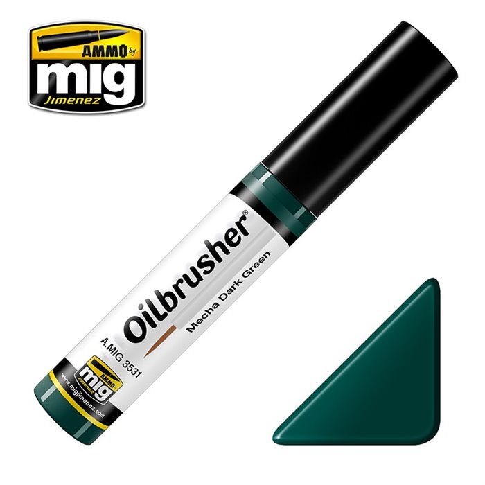 Ammo by MIG 3531 Oilbrusher MECHA DARK GREEN