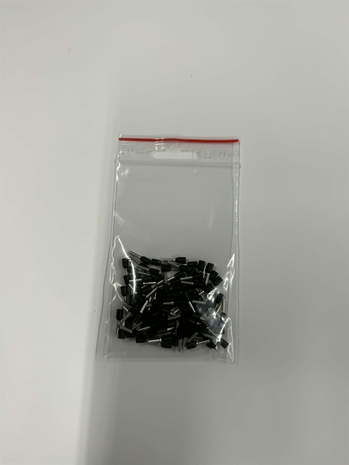 SMT8100 terminalrør, Sorte, 1,5mm2, 100 stk