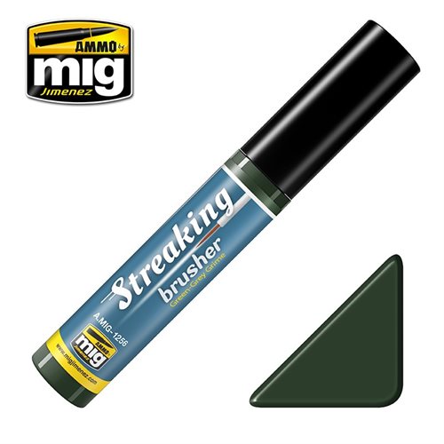 Ammo by MIG 1256 STREAKINGBRUSHER GREEN-GREY GRIME
